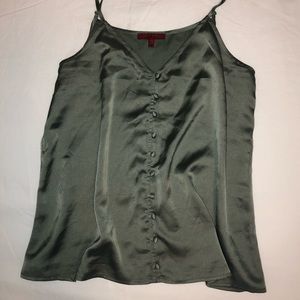 Button up silk cami top